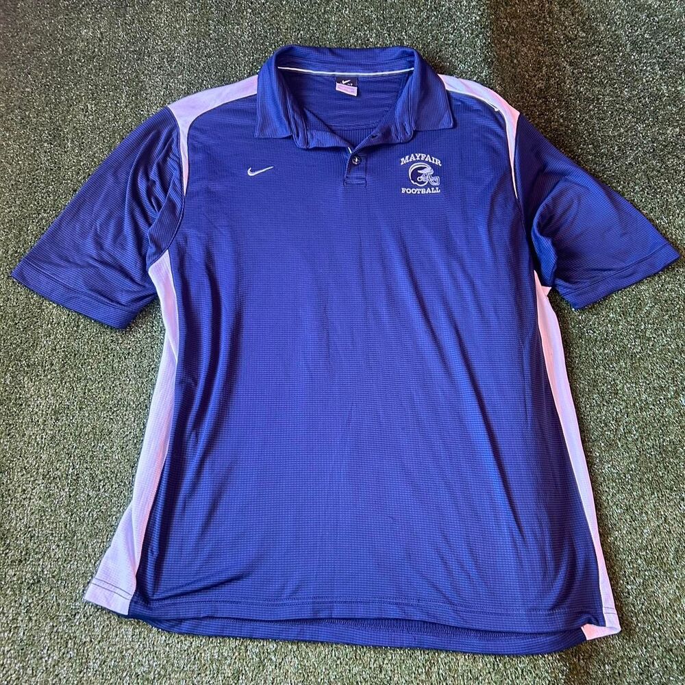 Nike Men's Blue and Navy Polo-shirts